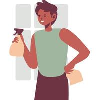 cleaning flat style character illustration vector