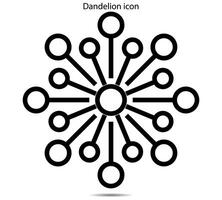 dandelion icon, illustrator on background vector