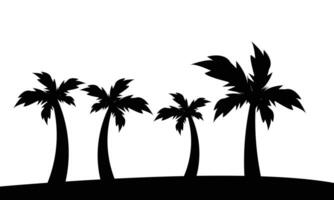 Palm Tree Silhouette Collection. vector