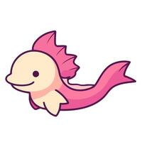 A cartoon style icon of a pink and cute axolotl, perfect for playful designs or animal themed graphics. vector