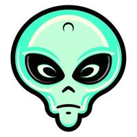 A icon of an alien, ideal for science fiction themes or extraterrestrial related graphics. vector