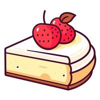 depiction of a delectable cheesecake icon, perfect for bakery logos or dessert menus. vector