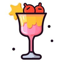 A icon depicting a Halloween drink in a glass, ideal for illustrating spooky themes, Halloween celebrations vector