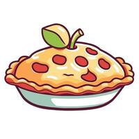 representación de un delicioso manzana tarta icono, Perfecto para panadería logos o postre menús vector