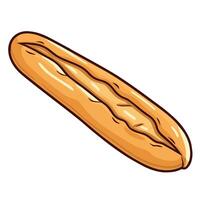 depiction of a classic baguette icon, perfect for bakery logos or culinary designs. vector