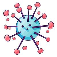 un Delgado contorno icono representando el SIDA virus, adecuado para médico y salud relacionado gráficos. vector