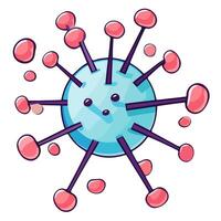 A thin outline icon depicting the AIDS virus, suitable for medical and health related graphics. vector