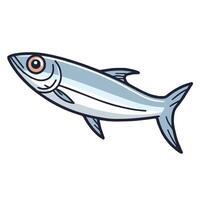 depiction of an anchovy icon, ideal for seafood menus or culinary illustrations. vector