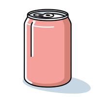 A icon depicting an aluminum can, ideal for beverage related graphics or recycling themes. vector