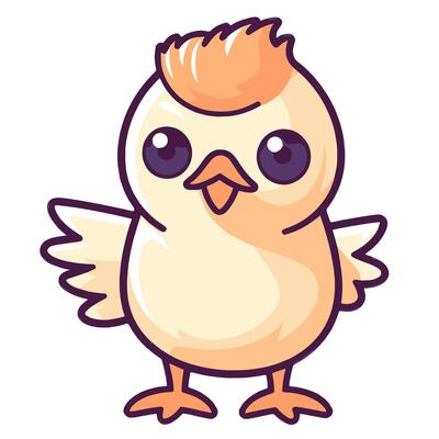 depiction of a chicken icon, perfect for poultry product labels or culinary designs.
