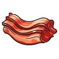 depiction of a savory bacon icon, great for breakfast menus or food packaging designs. vector