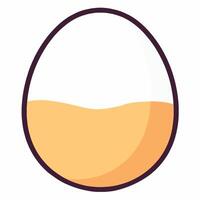 depiction of a boiled egg icon, perfect for breakfast menus or culinary designs. vector