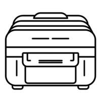 outline icon of a printer. Perfect for office-related designs and printing services. vector