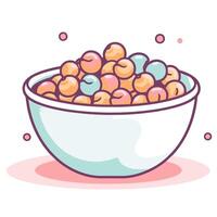 depiction of a cereal icon, perfect for breakfast menus or food packaging designs. vector