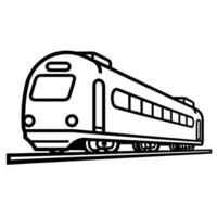 Minimalist icon of a train, ideal for transportation designs. vector