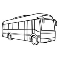 Simple icon of a bus for transportation designs. vector