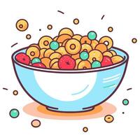 depiction of a cereal icon, perfect for breakfast menus or food packaging designs. vector