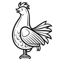 Simplistic icon of a chicken, suitable for food-related designs. vector