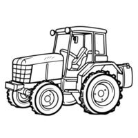 outline icon of a tractor, ideal for agriculture and farming designs. vector