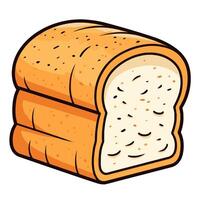 depiction of a classic loaf of bread icon, perfect for bakery logos or culinary designs. vector