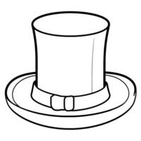 Basic icon of a top hat, suitable for formal attire designs. vector