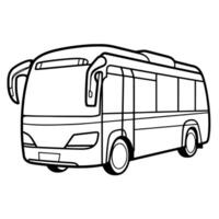 Simple icon of a bus for transportation designs. vector