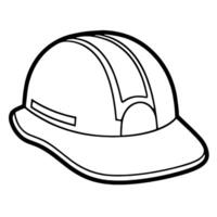 Simplistic icon of a safety hat, suitable for construction-themed designs. vector