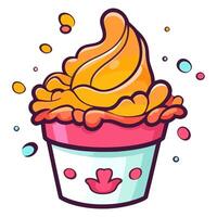 A icon depicting ice cream, ideal for illustrating dessert themes, frozen treats, or sweet indulgence. vector