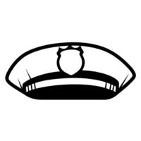 Mobileoutline icon of a police hat. Suitable for law enforcement websites and apps. vector