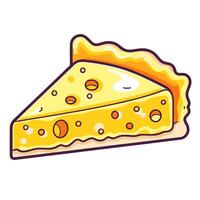 depiction of a savory cheese pie icon, perfect for bakery logos or menu illustrations. vector