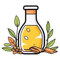 un icono representando un alternativa remedio en ayurveda medicina vector