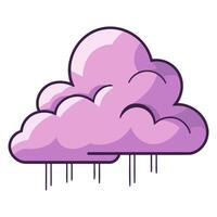 A icon depicting a rain cloud, ideal for illustrating weather themes, rainy days, or stormy conditions. vector