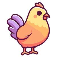 depiction of a chicken icon, perfect for poultry product labels or culinary designs. vector