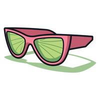 A icon depicting cartoon sunglasses of oval shape, ideal for illustrating eyewear, vector