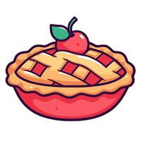 representación de un delicioso manzana tarta icono, Perfecto para panadería logos o postre menús vector