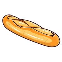 depiction of a classic baguette icon, perfect for bakery logos or culinary designs. vector