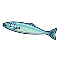 representación de un anchoa icono, ideal para Mariscos menús o culinario ilustraciones. vector