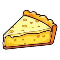 depiction of a savory cheese pie icon, perfect for bakery logos or menu illustrations. vector
