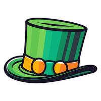 A icon depicting a lucky leprechaun hat, ideal for illustrating St. Patrick's Day themes, Irish folklore vector