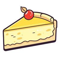 representación de un delicioso tarta de queso icono, Perfecto para panadería logos o postre menús vector