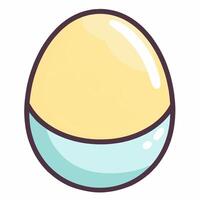depiction of a boiled egg icon, perfect for breakfast menus or culinary designs. vector