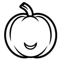 contorno icono de un Víspera de Todos los Santos calabaza con un rostro. genial para con tema de halloween diseños y decoraciones vector