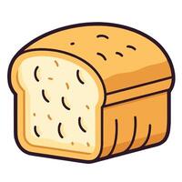 depiction of a classic loaf of bread icon, perfect for bakery logos or culinary designs. vector