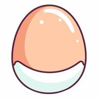 depiction of a boiled egg icon, perfect for breakfast menus or culinary designs. vector