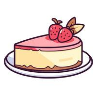 depiction of a delectable cheesecake icon, perfect for bakery logos or dessert menus. vector