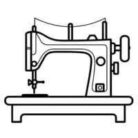 Clásico de coser máquina describir, Perfecto para temática artesanal diseños vector