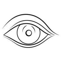 outline icon of an eye, ideal for vision and surveillance-themed designs. vector