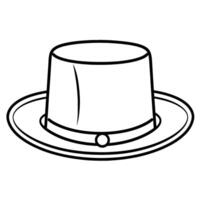 básico icono de un parte superior sombrero, adecuado para formal atuendo diseños vector