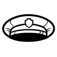 Mobileoutline icon of a police hat. Suitable for law enforcement websites and apps. vector
