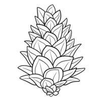 Pinecone outline icon in format, perfect for nature-themed design projects and seasonal decorations. vector